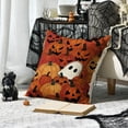 thumbnail image 4 of Sm:)e Ghost Pumpkin Halloween Pillow Covers 18x18 Inch Set of 2, Cushion Covers for Sofa Home Decor, 4 of 6