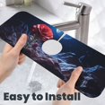 thumbnail image 6 of Sikiie Artistic Moon Rose Splash Guard for Sink Faucet-1 PC Super Absorbent Fast Drying Mat Sink Gadgets-Splash Guard for Kitchen, Sink Mat, 6 of 7