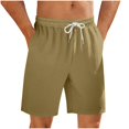 thumbnail image 1 of Mgmyaa Men's Casual Shorts Drawstring Elastic Waist Beach Short Pants with Pockets, 1 of 5