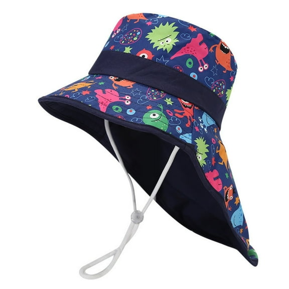 TAIAOJING Toddler Kids Sun Hat Adjustable Fisherman Cap For Boys Girls Outdoor Party Summer Beach Playground Lightweight Breathable Stylish 2-5Y