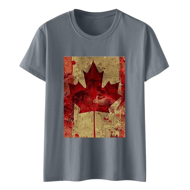 Camisas de Manga Corta para las Mujeres Impresión de Manga Corta Cuello Redondo, Camisa Casual de Poliéster para las Mujeres, Lavado de Manos