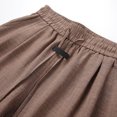 thumbnail image 5 of Casual Elastic Waist Straight Leg Shorts Summer Beach Blend Lightweight Comfortable Solid Color Loose Fit, 5 of 8