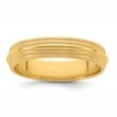 thumbnail image 6 of Auriga Fine Jewelry 14K Yellow Gold 5mm Double Milgrain Comfort Fit Wedding Band for Women Size 4, 6 of 6