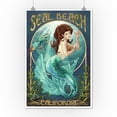 thumbnail image 1 of Seal Beach, California - Mermaid - Lantern Press Poster (12x18 Art Print, Wall Decor Travel Poster), 1 of 1