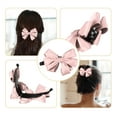 thumbnail image 5 of 1 Pc Lace Hair Claws Lace Bow Hair Clips Large Pink Bowknot Hair Clips Hair Accessories for Girls Women, 5 of 7