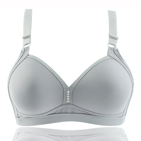 

Aueoeo Wireless Bras for Women Yoga Sports Bras for Women Women Bras Double Breasted Comfortable Breathable Anti-Exhaust Base Solid Non-Steel Ring Non-Magnetic Buckle Underwear