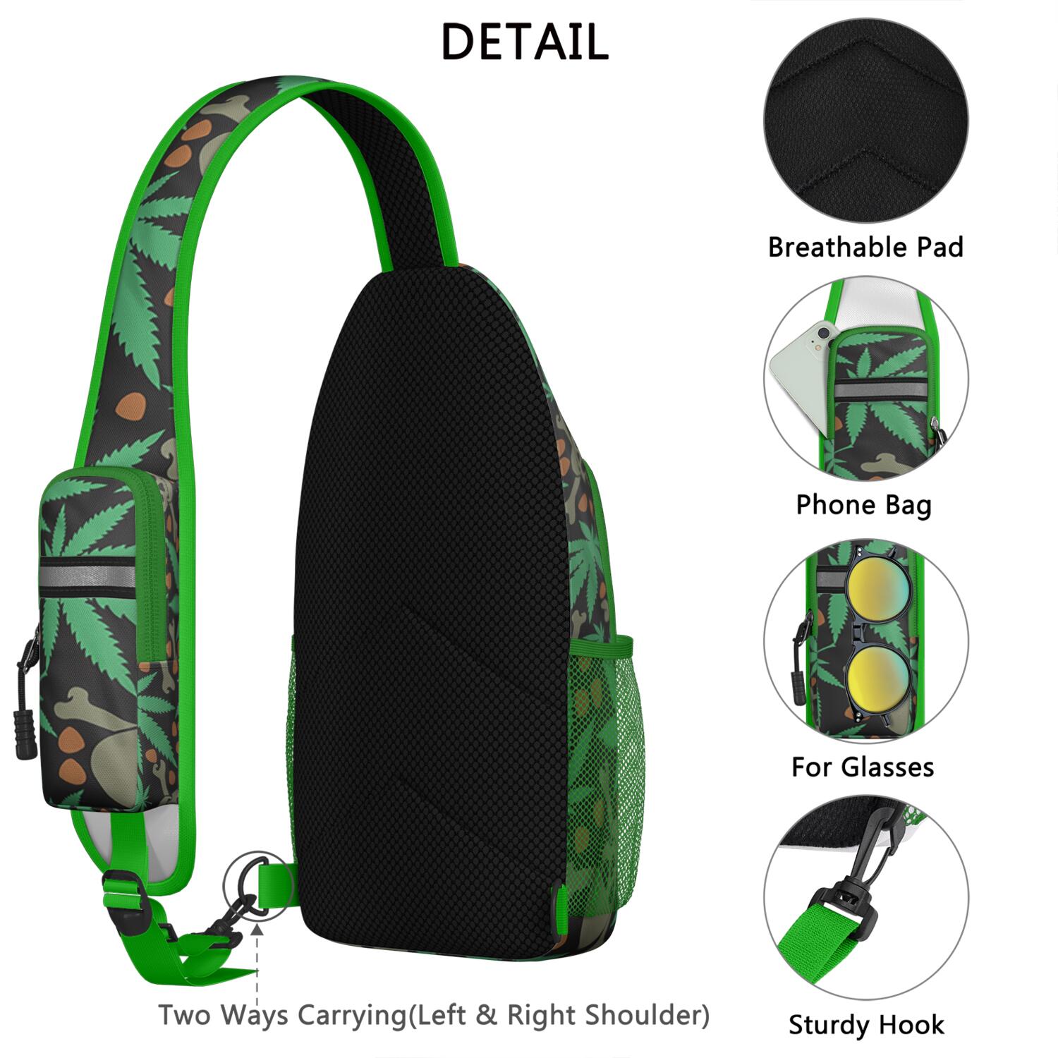 8951 Cute Dog Prints Puppy Animal Backpack Purse Anti Theft Fashion Back Cute Dog Print Sling Backpack for Women Men – Lightweight  main image 3