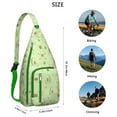 thumbnail image 3 of Fruit Pattern Sling Backpack&nbsp;- Vibrant Avocado & Leaf Design, Durable Shoulder Pack for Students, 3 of 4