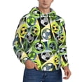 thumbnail image 2 of Balery Football Doodle Pattern Mens Hoodie Kangaroo Pocket Hoodie Pullover Hooded Sweatshirt Ideal for Daily Wear Travel and Home-X-Large, 2 of 7