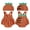 Orange, variant on BemeyourBBs Newborn Baby Boy Girl Avocado Strawberry Pineapple Carrot Halloween Outfit Cute Fruit Romper Overalls Infant Summer Clothes Sleeveless Bodysuit with Hat