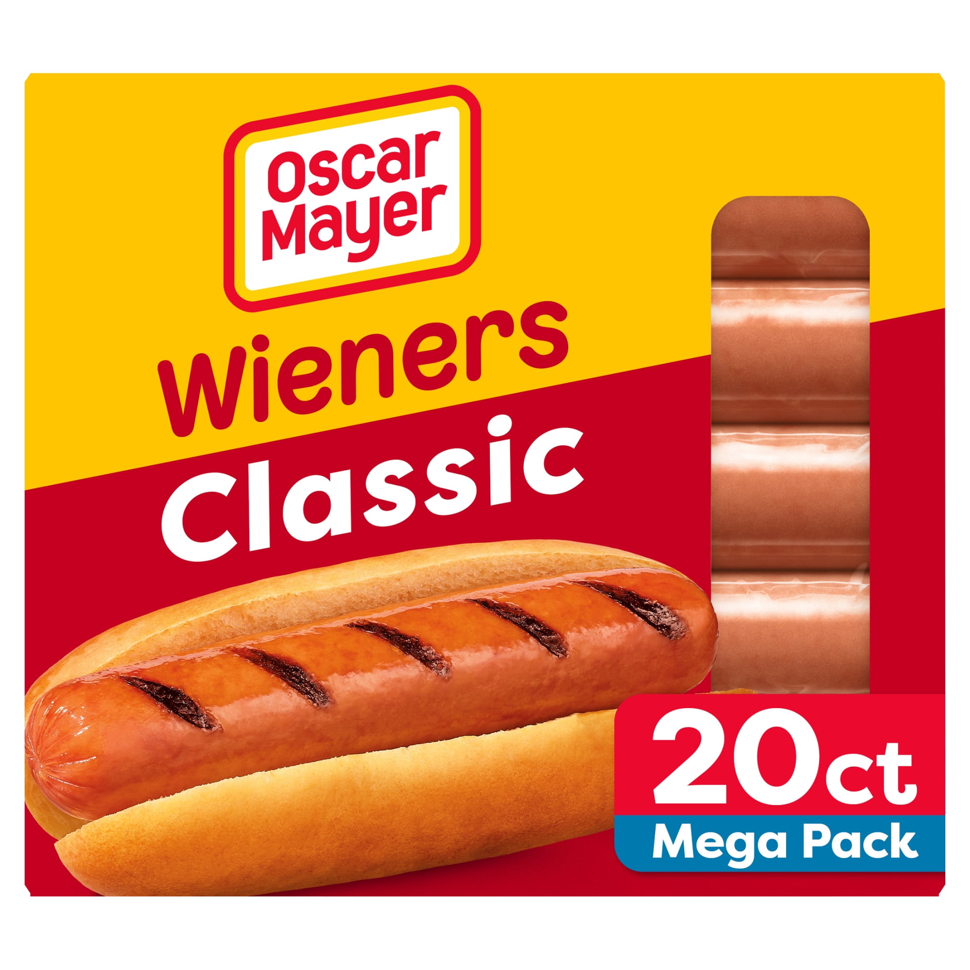 Oscar Mayer Classic Wieners Hot Dogs Mega Pack, 20 Count Box