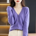 thumbnail image 5 of Women‘s Sweater 2024 Spring Autumn Cardigans V-neck Single Breasted Short Slim Lady Knitwear Tops Solid Korean Fashion Cardigan, 5 of 6