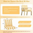 thumbnail image 3 of Outdoor Deep Seat Cushions Set, 24x24x4.3 inch, Fade Resistant, Waterproof Patio Chair Cushion with Backrest（yellow white), 3 of 7