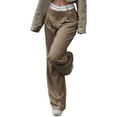 thumbnail image 2 of IDALL Lounge Pants Women Wide Leg Pants Woman Latested Solid Color Fashion Slimming Casual PantsNiche Design Mop Suit Pants Baggy Pants Women'S Pants Coffee S, 2 of 7