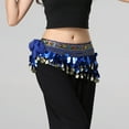 thumbnail image 4 of Fsqjgq Belly Dance Scarf Chiffon Skirt Wrap Performance Scarf Skirt with Coins for Yoga Belly Dancing Carnival Mini Skirts, 4 of 4