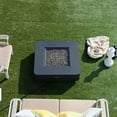 thumbnail image 3 of Willow Lake 42 Inch Square Concrete Natural Gas Fire Pit Table in Dark Gray By Lakeview Outdoor Designs, 3 of 5