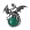 Malachite, variant on 10pcs Amethyst Gems wyvern wivern Stone Ball Pendants Magic Reiki Healing Amulet-Malachite