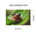 thumbnail image 3 of BCIIG Canvas wall art deco small koki frog a leaf hawaiian print picture artwork decoration living room bathroom bedroom decoration, 3 of 5