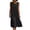 Black, variant on Women's Casual Round-Neck Sleeveless Solid Dress