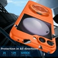 thumbnail image 6 of Dteck for Samsung Galaxy Z Flip 6 Case with 360° Rotatable Magnetic Ring Stand, Compatible with Mag-safe, Slim Thin Matte PC Shockproof Protective Phone Case for Women Men,Orange, 6 of 11