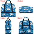thumbnail image 3 of Herdesigns Shark Travel Duffel Bag with Shoe Compartment Blue Ocean Fish Large Foldable Waterproof Weekend Overnight Bag for Beach Swim Pool Bags Sports Gym, 3 of 7