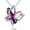 February Birthstone - Amethyst Dark Pink Crystal, variant on Gift Butterfly Birthstone Crystal Necklace, Silver Tone with 18u201d+2u201d Chain, Necklace for Motheru2019s Day Anniversary Birthday Gifts for Women and Daughter