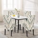 thumbnail image 2 of Juego de fundas para sillas de comedor SearchI beige con rayas verdes, set de 6, 2 of 7