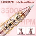 thumbnail image 5 of Cordless Electric Nail Drill,Two-in-one Nail File Kit with Built-in Nail Polish Lamp,35000 RPM for Salon & Home Use,Gift, 5 of 8