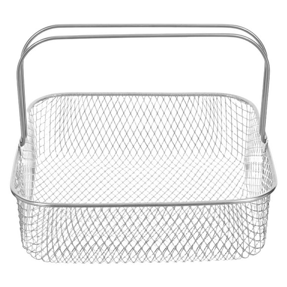 Cesta cuadrada para freidora de aire Cesta de metal para freidora de aire Cesta para hornear con asa