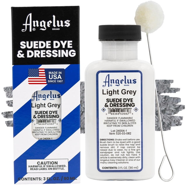 Tinte para gamuza Angelus gris claro 90 ml líquido premium