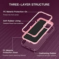 thumbnail image 2 of iPhone 14 Case, iPhone 13 Case Shockproof 3-Layer Full Body Protection [Without Screen Protector] Rugged Heavy Duty Durable Cover Case  Apple iPhone 14/13 6.1-inch, Purple/Pink, 2 of 14
