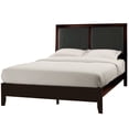 thumbnail image 5 of Queen Upholstered Bed Frame with Storage, Modern Platform Bed with Button Tufted Headboard, Espresso Faux Leather, No Box Spring Needed, 5 of 7