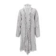 thumbnail image 3 of AOOCHASLIY 2023 Women Winter Coat Women's Tassels Loose Knitted Cardigan Fashion Sweater Coat, 3 of 4