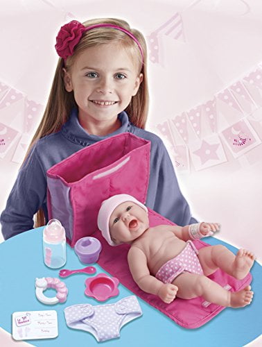 la newborn 13 all vinyl baby doll with diaper bag gift set