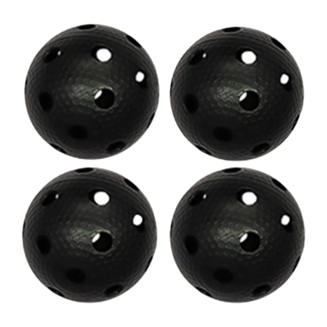 Pelotas de Floorball kusrkot 4x pelotas de competición huecas 26 agujeros negro