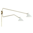 thumbnail image 2 of Trade Winds Genevieve 2-Light Wall Sconce in White with Natural Brass, 2 of 7