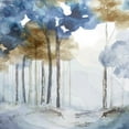 thumbnail image 2 of Watts, Eva 26x26 White Modern Wood Framed Museum Art Print Titled - In the Blue Forest I, 2 of 4