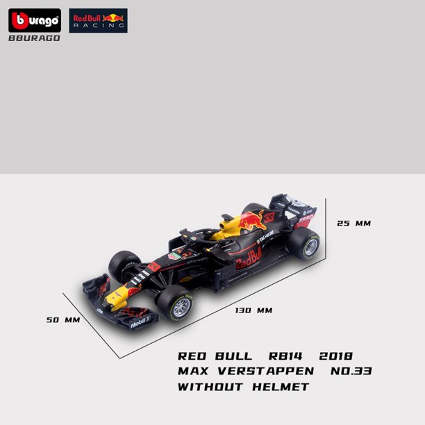 Bburago-coche de carreras de TORO ROJO 1:43, RB18 #1 F1, modelo estático de aleación fundida a presión, Ferrari 16 #, Mercedes AMG 44 #, 2022 Fivean unisex
