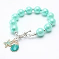thumbnail image 4 of Pulsera de cuentas para niños con colgante de cola de pez de aleación Pulsera de perlas para niños de color sólido, 4 of 4