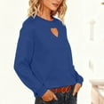 thumbnail image 5 of Miluxas Women's Heart Cut Out Oversized Sweatshirts Long Sleeve Pullover Tops Blue XL(XL), 5 of 8