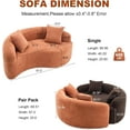 thumbnail image 3 of LUCKHAO Donext Inspired Chenille Sofa with Dual Seat Depth, 400lbs Capacity No-Assembly Loveseat,Meditation Sofa for Small Spaces,Living Room(Orange), 3 of 7