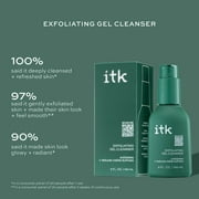 ITK Skincare Exfoliating Gel Face Wash Cleanser with Spirulina Extract for All Skin Types, 5 oz