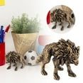 thumbnail image 1 of "Brass Wolf Sculpture Decorative Figurine For Home Desk And " Elephant Yard Statues Desk Objects Floating Garden Solar Garden Statues Welcome Statues And Sculptures Middle Finger of Milk Ornament, 1 of 3
