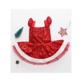thumbnail image 3 of Qiylii Girl’s Sister Matching Christmas Sequin Mesh Yarn Stitching Fly Sleeve Romper/Dress, 3 of 9