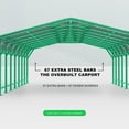 thumbnail image 6 of PABIMIA 20x40 FT Heavy-Duty Galvanized Steel Carport, Outdoor Metal Shelter for Vehicles & Boats, Black, 6 of 9
