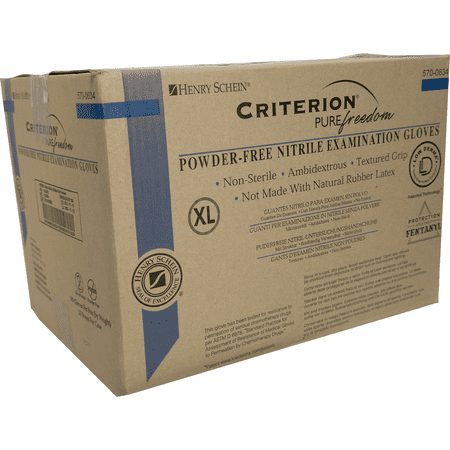 Criterion Pure Freedom Powder Free Nitrile Exam Gloves XL - Pack 10x boxes with 180 gloves each