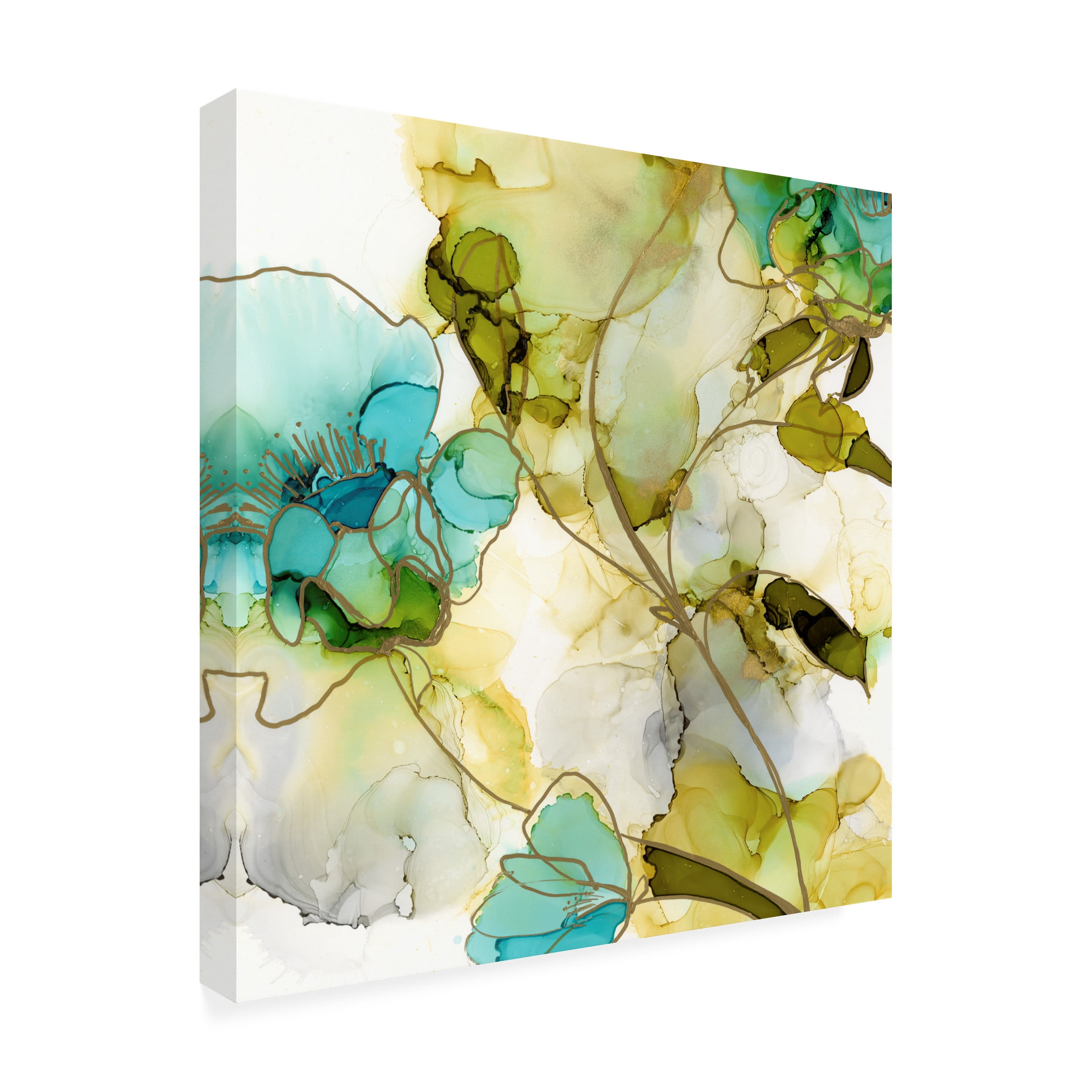Jennifer Goldberger 'Flower Facets VI' Canvas Art