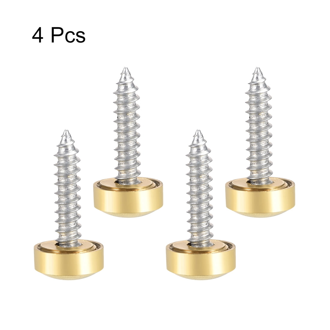 Unique Bargains Mirror Screw Deco Cap Cover Nail with Finish 10mm