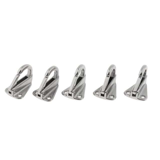 Mosquetón pulido de acero inoxidable con gancho para colgar una sola capa 5X para marino 42x32x33mm Sharpla Ganchos para colgar