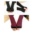 thumbnail image 5 of Arm Warmers Fingerless Gloves For Women Thumb Hole Stretchy Gloves Long  Leg Winter Warm Gloves 6 Pairs, 5 of 8